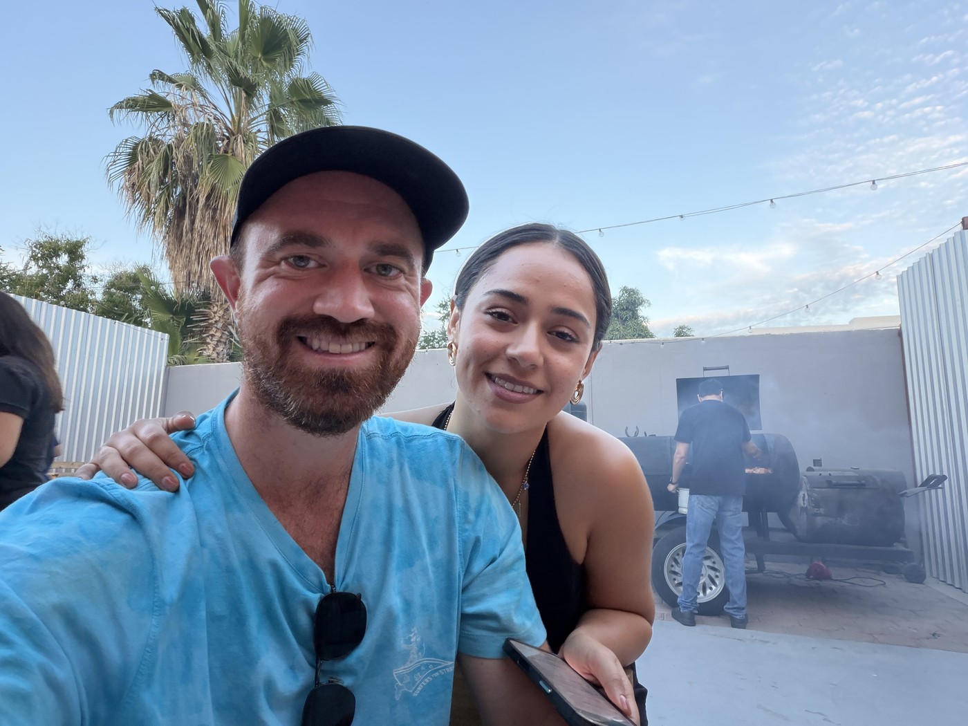 Foto antes: selfie original Paul y Zulema
